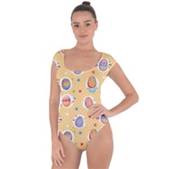 Fun Easter Eggs Short Sleeve Leotard  by allthingseveryone