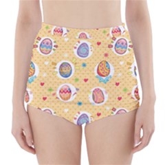 Fun Easter Eggs High-waisted Bikini Bottoms by allthingseveryone