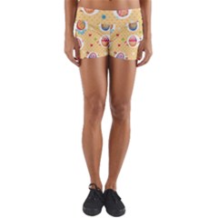 Fun Easter Eggs Yoga Shorts