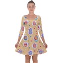 Fun Easter Eggs Quarter Sleeve Skater Dress View1