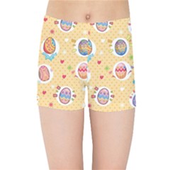 Fun Easter Eggs Kids Sports Shorts