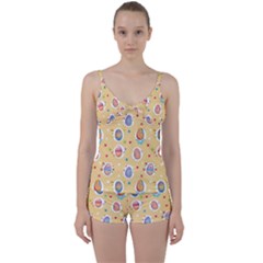 Fun Easter Eggs Tie Front Two Piece Tankini