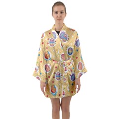 Fun Easter Eggs Long Sleeve Kimono Robe