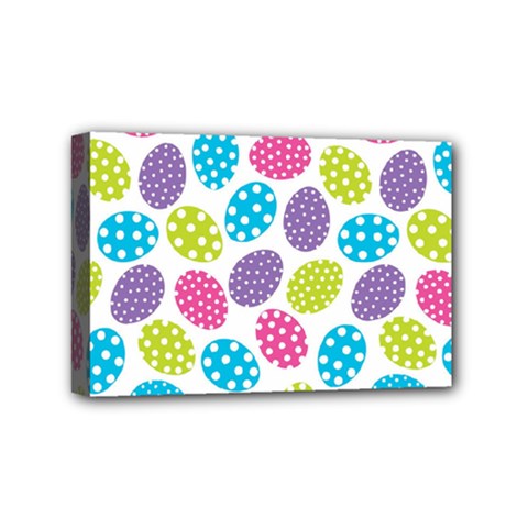 Polka Dot Easter Eggs Mini Canvas 6  X 4  by allthingseveryone