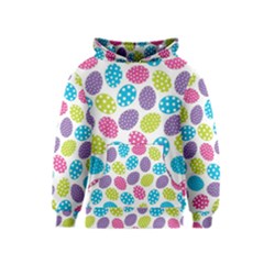 Polka Dot Easter Eggs Kids  Pullover Hoodie by allthingseveryone