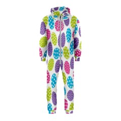 Polka Dot Easter Eggs Hooded Jumpsuit (kids) by allthingseveryone