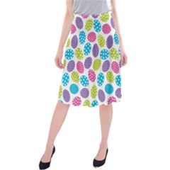 Polka Dot Easter Eggs Midi Beach Skirt by allthingseveryone