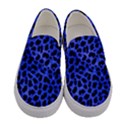 Blue Cheetah Print  Women s Canvas Slip Ons View1