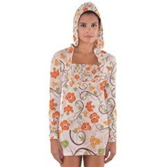 Honeysuckle Delight Long Sleeve Hooded T-shirt by allthingseveryone