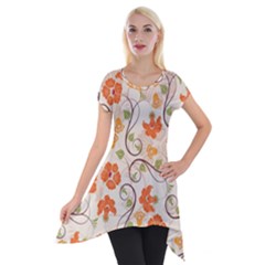 Honeysuckle Delight Short Sleeve Side Drop Tunic by allthingseveryone