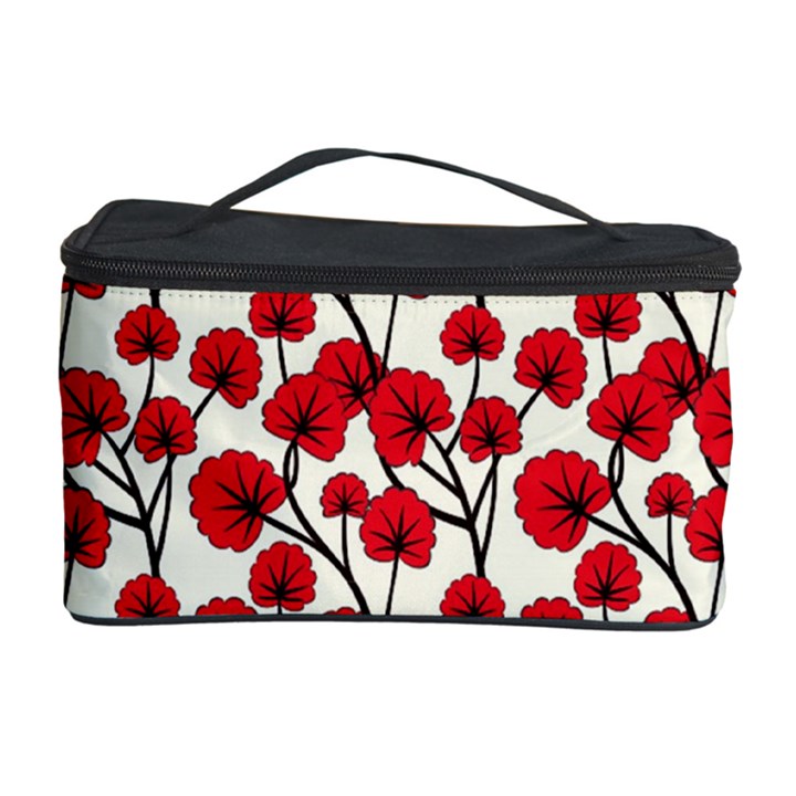 Red Flowers Cosmetic Storage Case