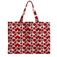 Red Flowers Zipper Mini Tote Bag by allthingseveryone