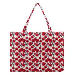 Red Flowers Medium Tote Bag by allthingseveryone