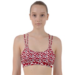 Red Flowers Line Them Up Sports Bra by allthingseveryone