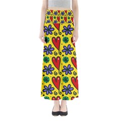 Spring Love Full Length Maxi Skirt by allthingseveryone