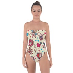 Spring Time Fun Tie Back One Piece Swimsuit