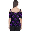 Purple Pisces On Black Background Cutout Shoulder Tee View2