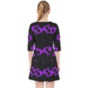 Purple Pisces On Black Background Pocket Dress View2