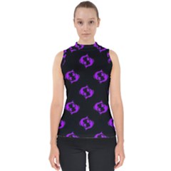 Purple Pisces On Black Background Shell Top by allthingseveryone