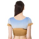 Desert Dunes With Blue Sky Short Sleeve Crop Top View2