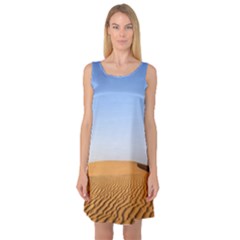 Desert Dunes With Blue Sky Sleeveless Satin Nightdress by Ucco