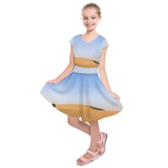 Desert Dunes With Blue Sky Kids  Short Sleeve Dress by Ucco