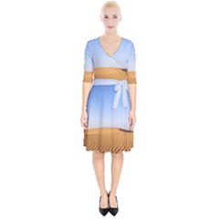 Desert Dunes With Blue Sky Wrap Up Cocktail Dress by Ucco