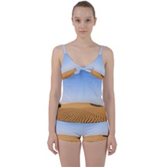 Desert Dunes With Blue Sky Tie Front Two Piece Tankini by Ucco