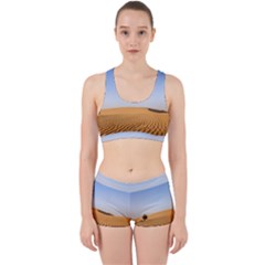 Desert Dunes With Blue Sky Work It Out Sports Bra Set by Ucco