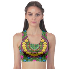 Bohemian Chic In Fantasy Style Sports Bra by pepitasart