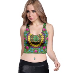 Bohemian Chic In Fantasy Style Racer Back Crop Top by pepitasart