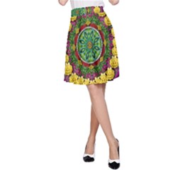 Bohemian Chic In Fantasy Style A-line Skirt by pepitasart