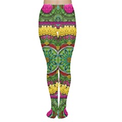 Bohemian Chic In Fantasy Style Women s Tights by pepitasart