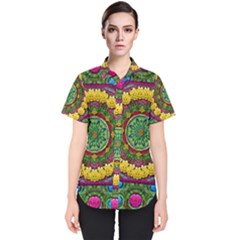 Bohemian Chic In Fantasy Style Women s Short Sleeve Shirt