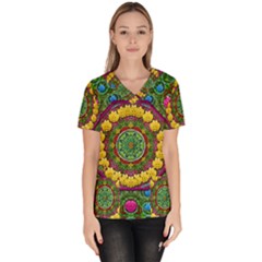 Bohemian Chic In Fantasy Style Scrub Top by pepitasart