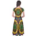 Bohemian Chic In Fantasy Style Cap Sleeve Wrap Front Dress View2