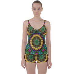 Bohemian Chic In Fantasy Style Tie Front Two Piece Tankini by pepitasart