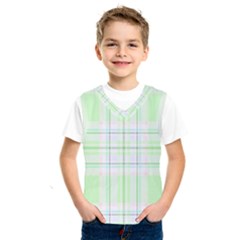 Green Pastel Plaid Kids  Sportswear