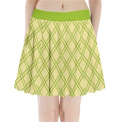 Tartan (yellow And Green)  Pleated Mini Skirt by berwies