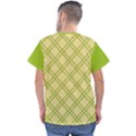 Tartan (yellow and green)  Men s V-Neck Scrub Top View2