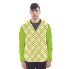 Tartan (yellow And Green)  Hooded Wind Breaker (men) by berwies