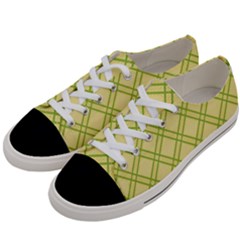 Tartan (yellow And Green)  Women s Low Top Canvas Sneakers