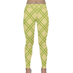 Tartan (yellow And Green)  Classic Yoga Leggings by berwies