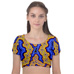 Emu Dreaming Velvet Short Sleeve Crop Top 