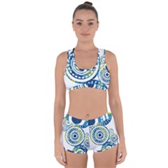 Circles Racerback Boyleg Bikini Set