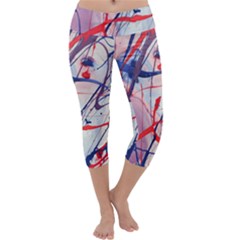 Messy Love Capri Yoga Leggings by LaurenTrachyArt