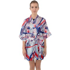 Messy Love Quarter Sleeve Kimono Robe