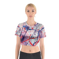 Messy Love Cotton Crop Top by LaurenTrachyArt