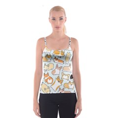 Corgilicious Corgi Doodle Art Spaghetti Strap Top by Celenk