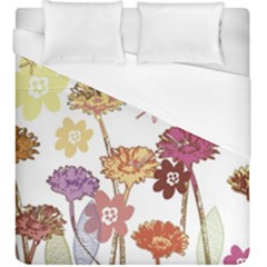 Flowers Butterflies Dragonflies Duvet Cover (king Size) by Celenk